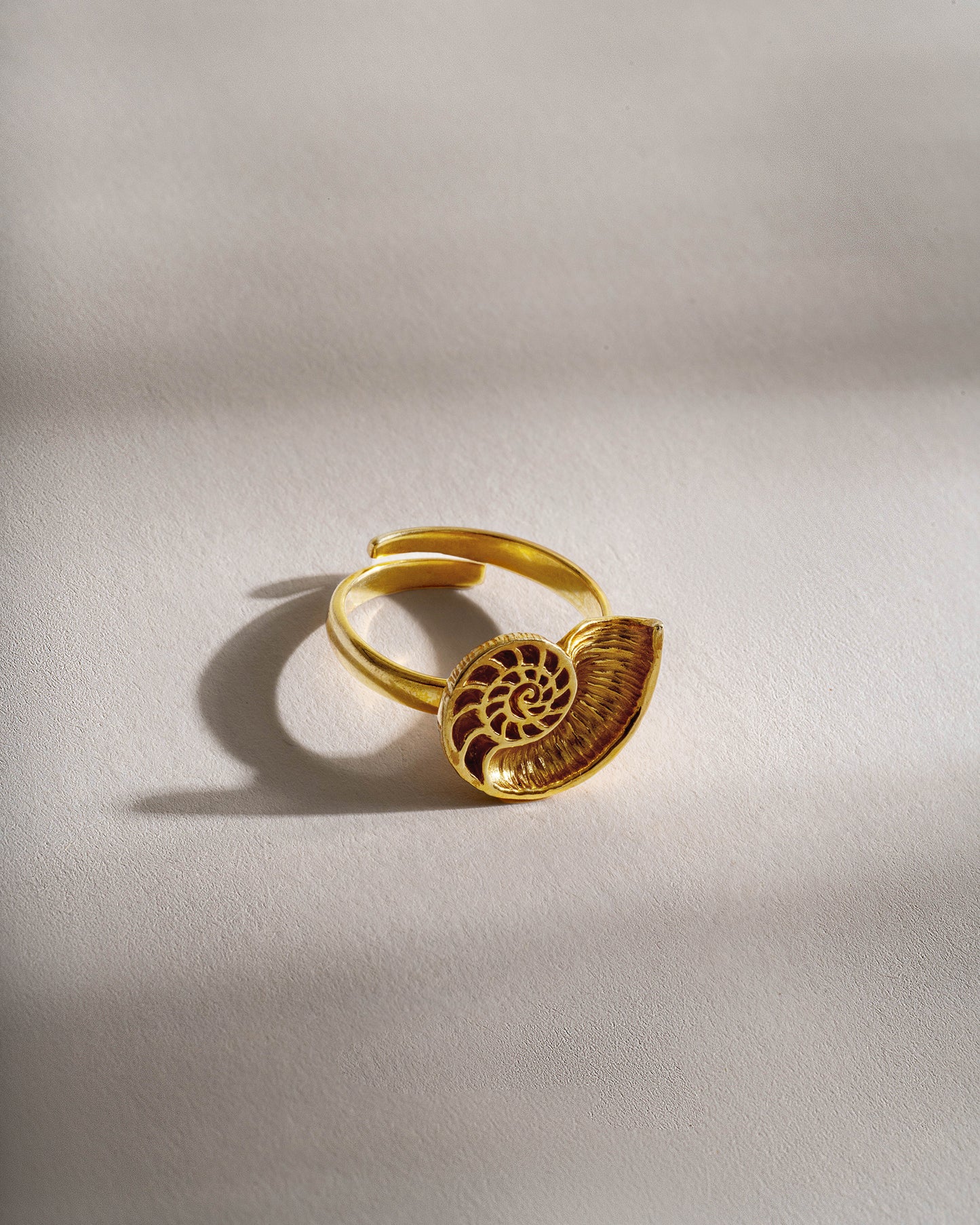 Ring nautilus mini gold plated