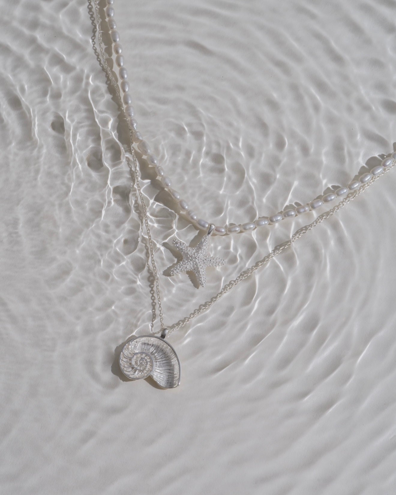 Necklace Nautilus Fibonacci Silver