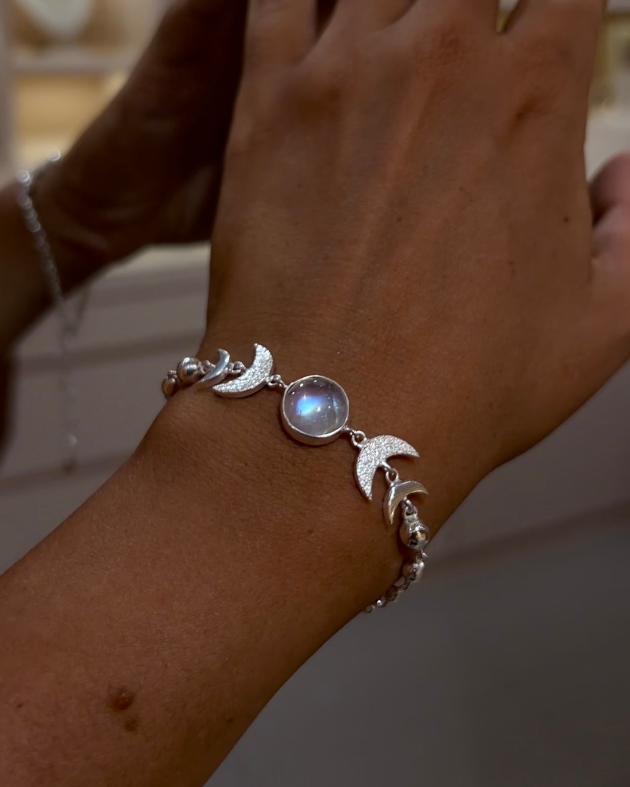 Bracelet Moonphases with moonstone