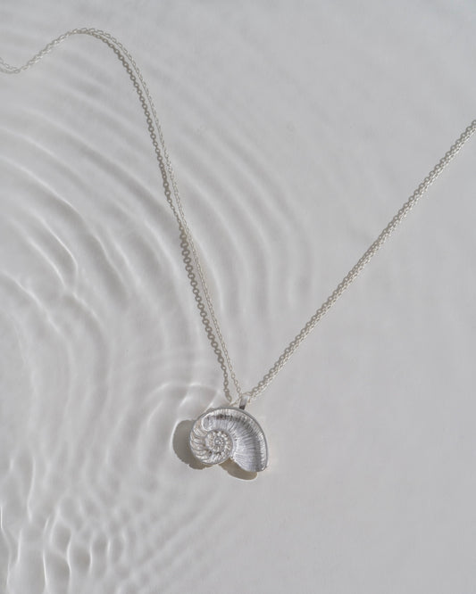 Necklace Nautilus Fibonacci Silver