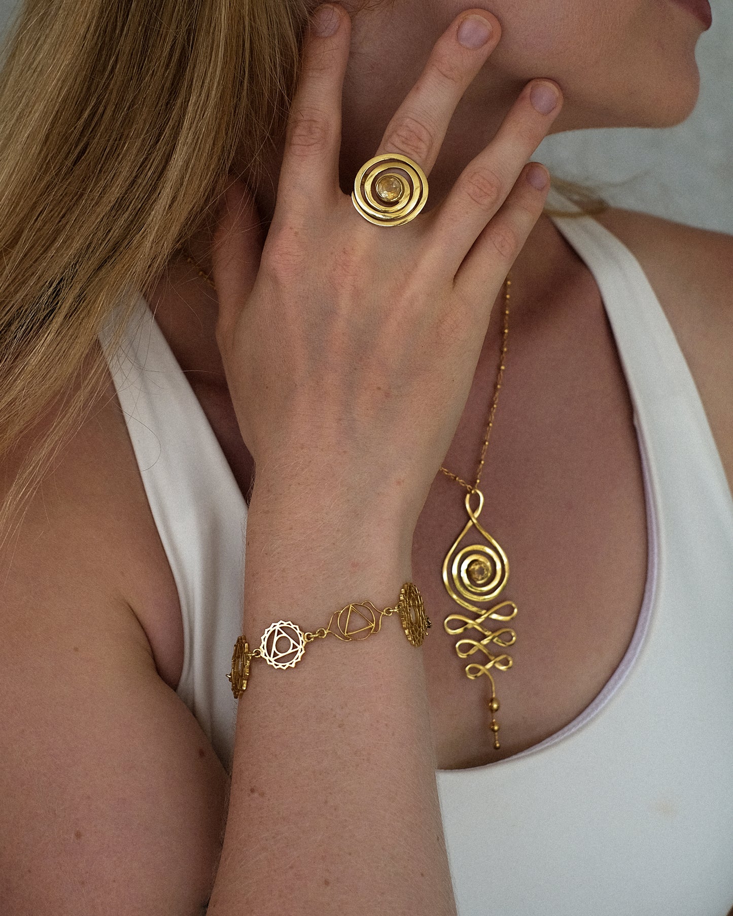 Bracelet Chakras Gold Plated