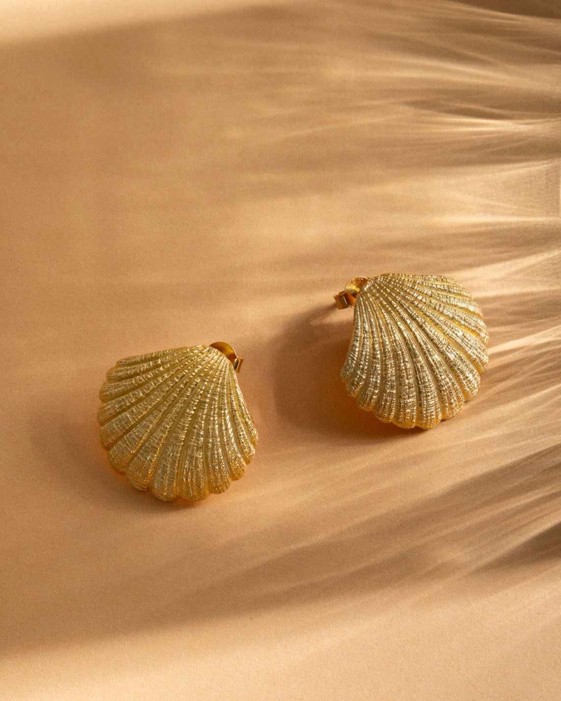 Earrings Studs Ocean gold plated