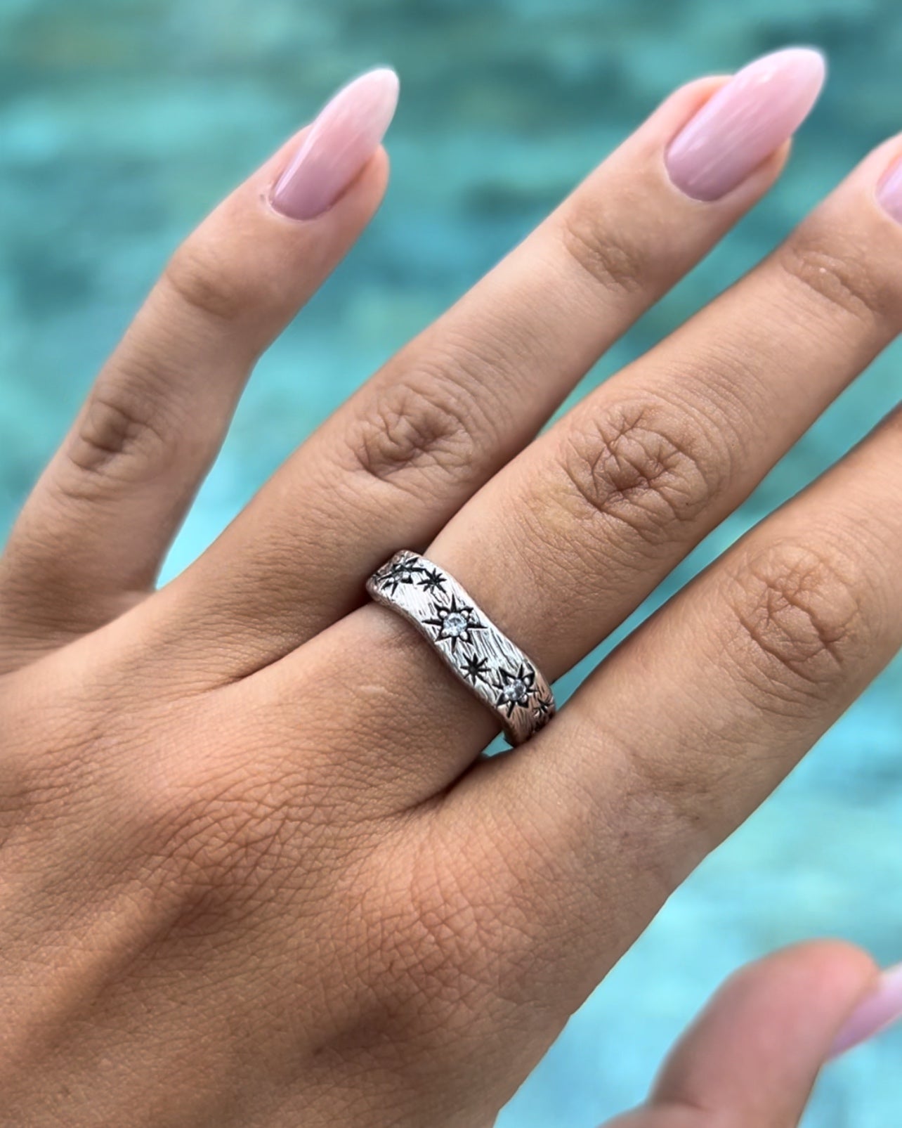 Ring Andromeda Galaxy Silver