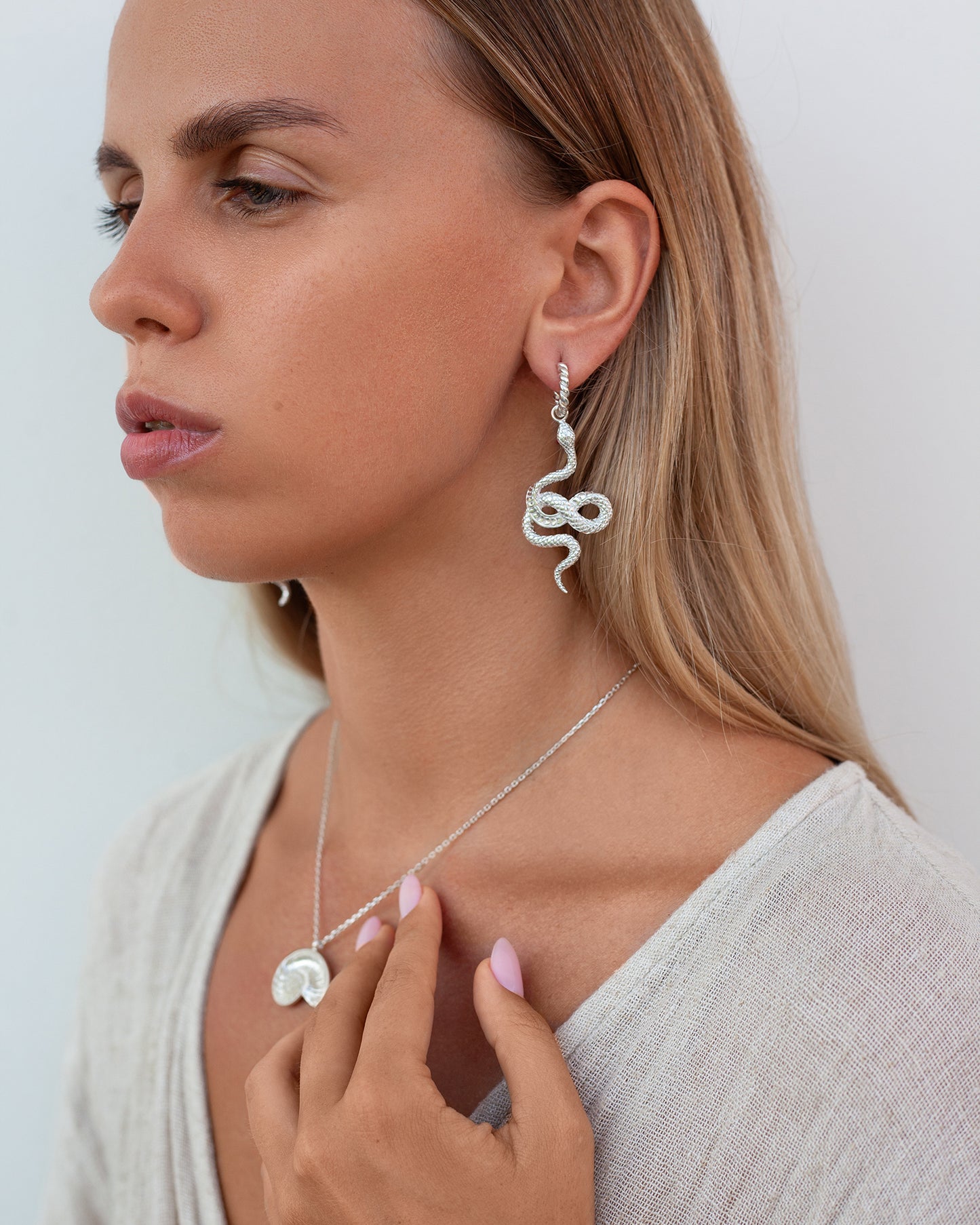 Earrings Kundalini Snakes silver 925