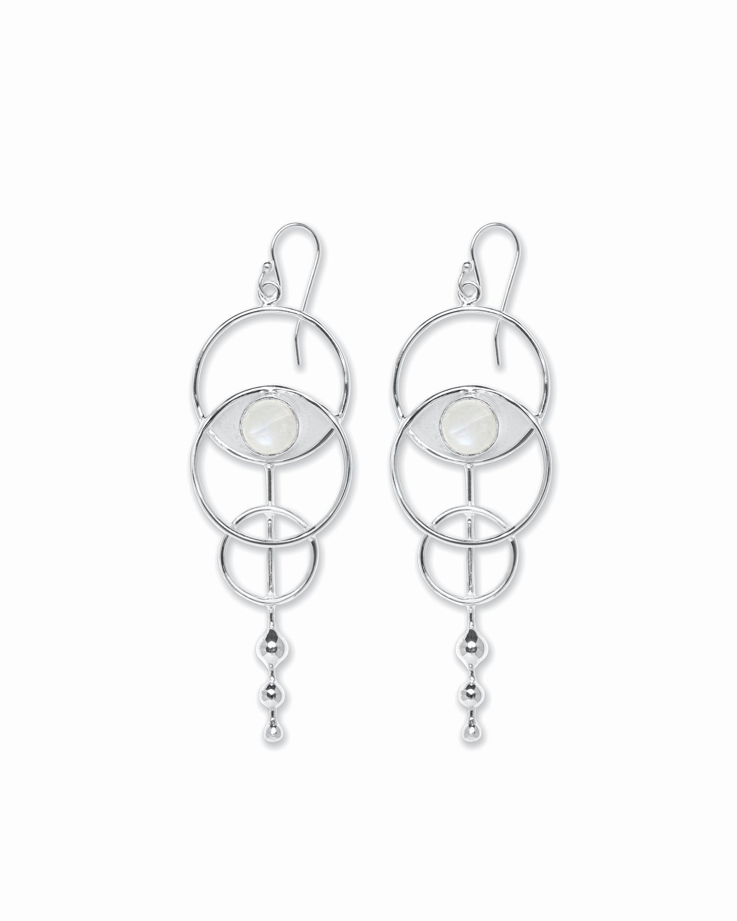 Earrings Light Circle Moonstone