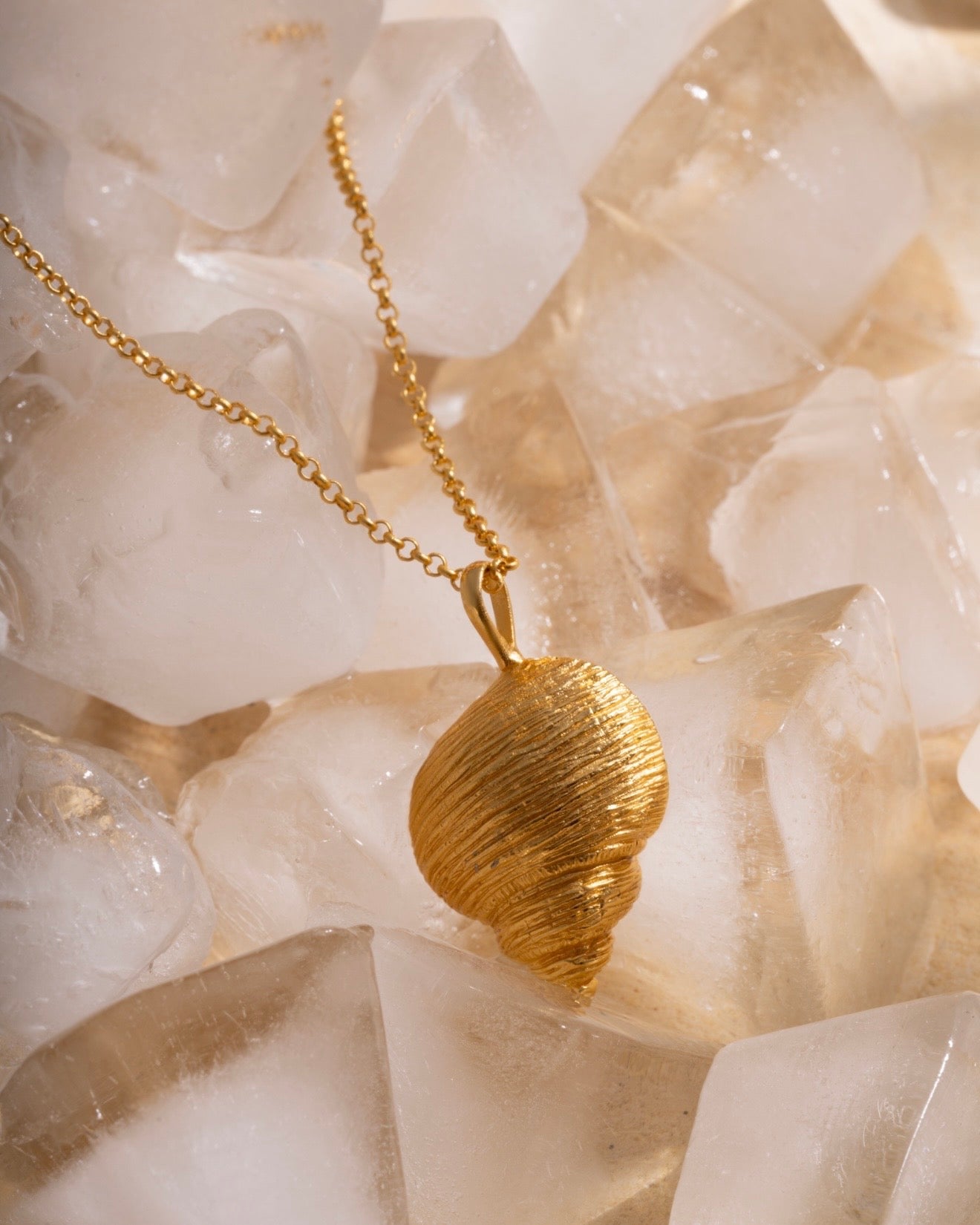 Necklace Spiral Shell gold plated