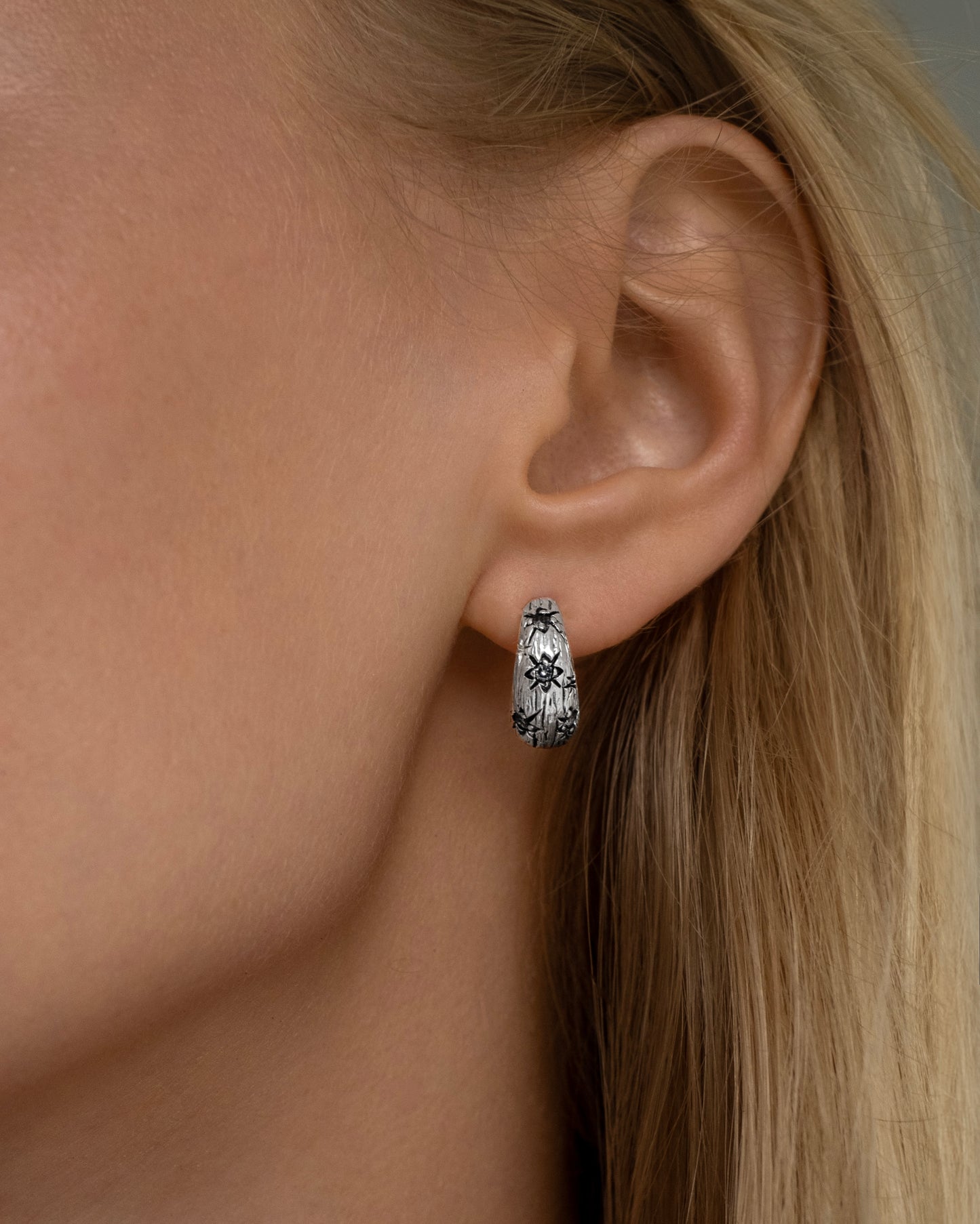 Stud earrings andromeda silver