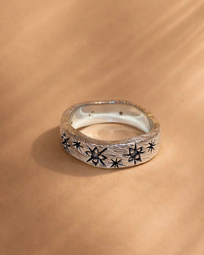 Ring Andromeda Galaxy Silver
