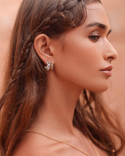 Stud earrings andromeda silver