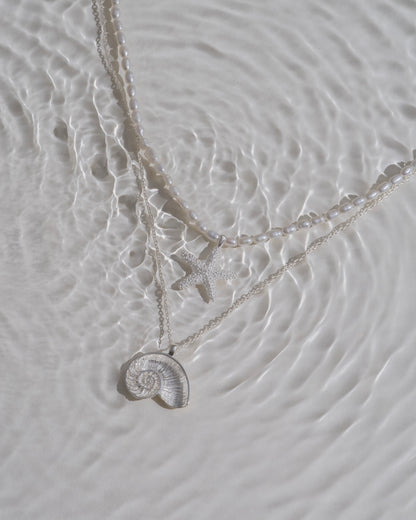 Necklace Nautilus Fibonacci Silver