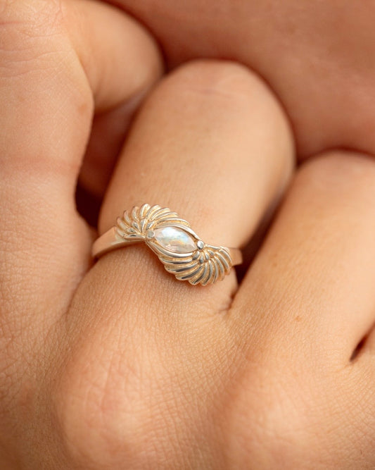 11:11 Moonstone Ring Silver