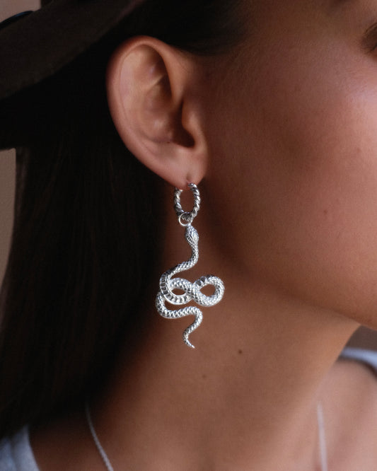 Earrings Kundalini Snakes Silver