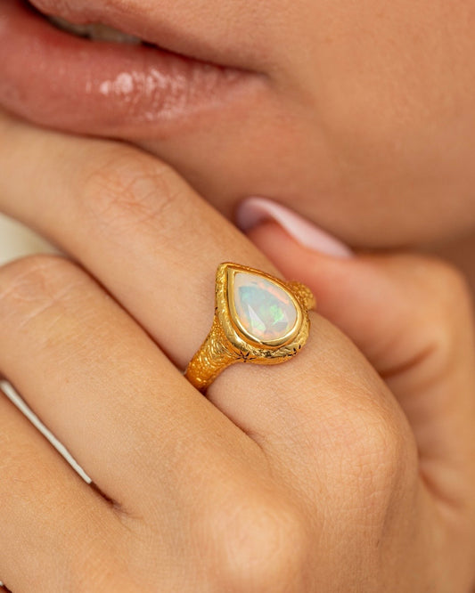 Ring Andromeda with Opal Gold plated