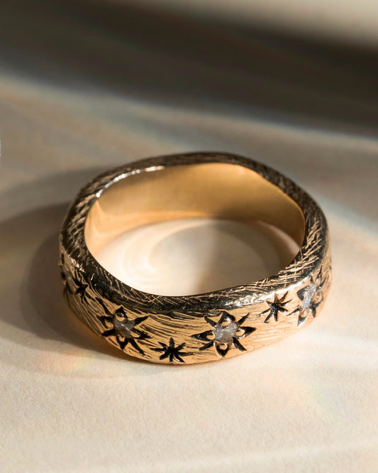 Ring Andromeda Galaxy gold plated