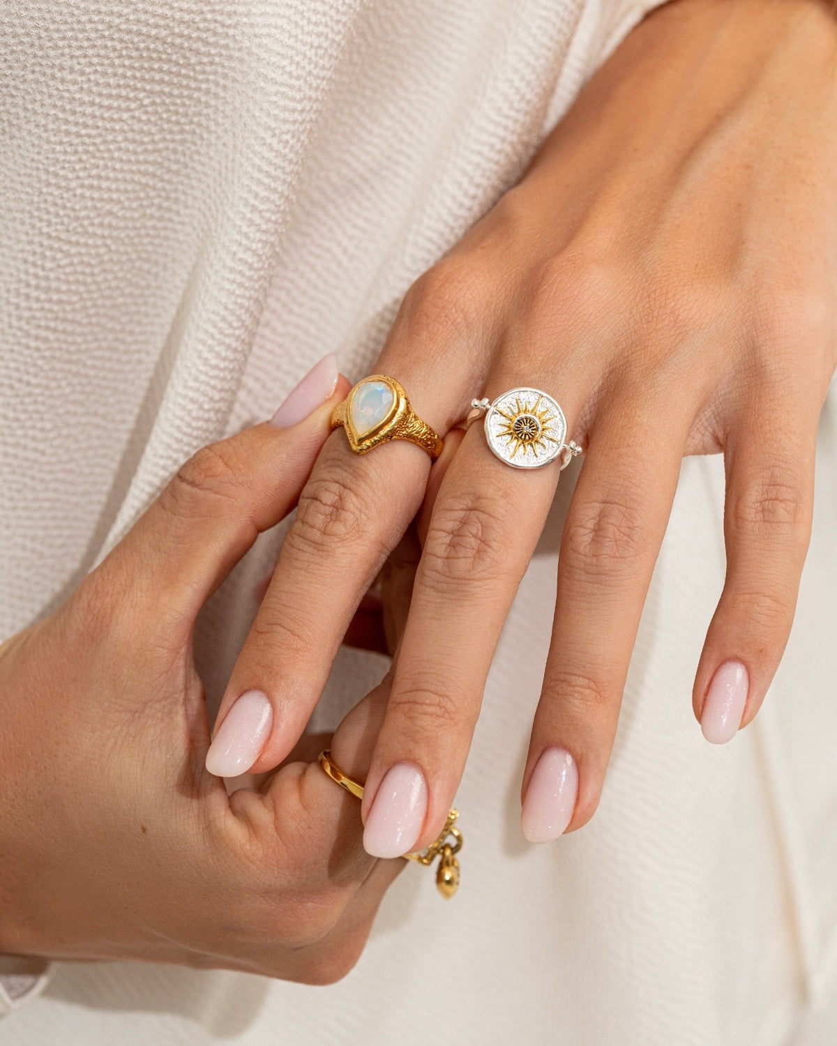 Ring Andromeda with Opal Gold plated