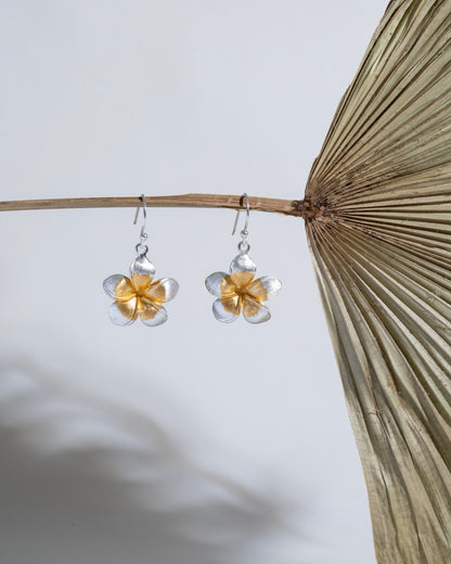 Earrings Frangipani, handcrafted jewelry by Celestera in Bali