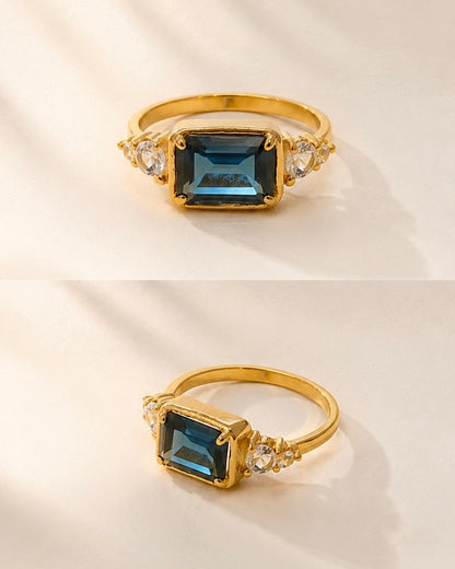 The Empress London Blue Topaz Ring