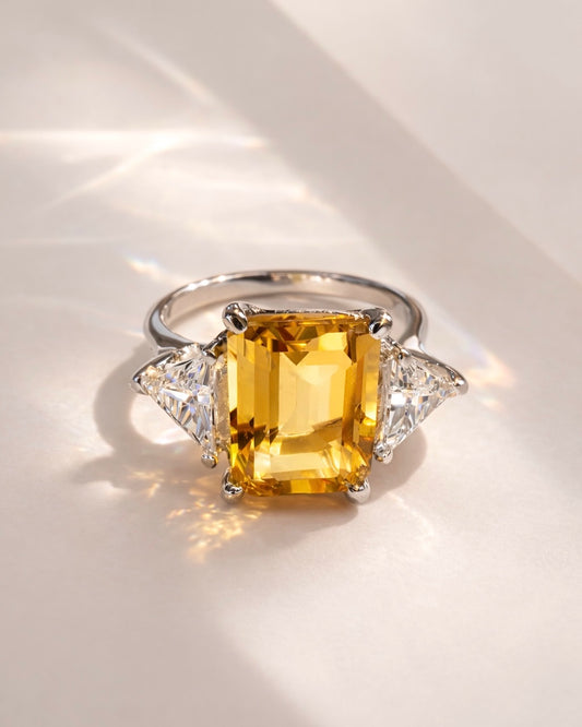 Ring Elegance with Citrine Silver