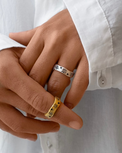 Ring Andromeda Galaxy Silver