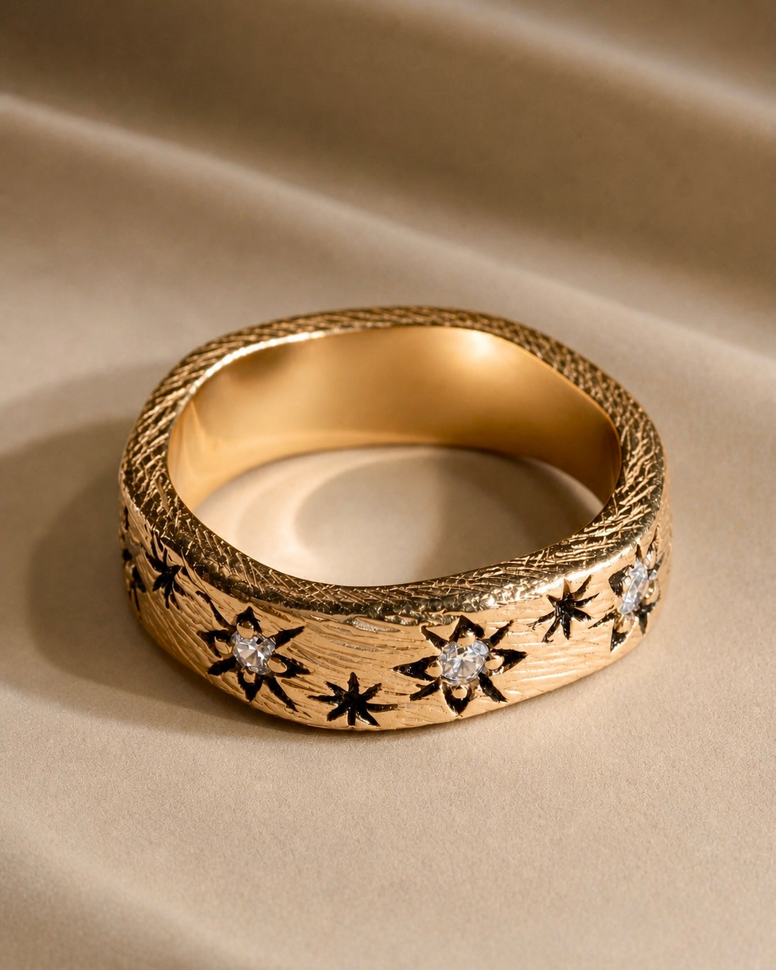 Ring Andromeda Galaxy gold plated