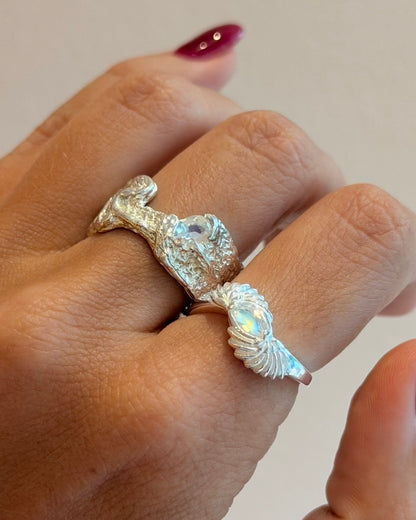 11:11 Moonstone Ring Silver