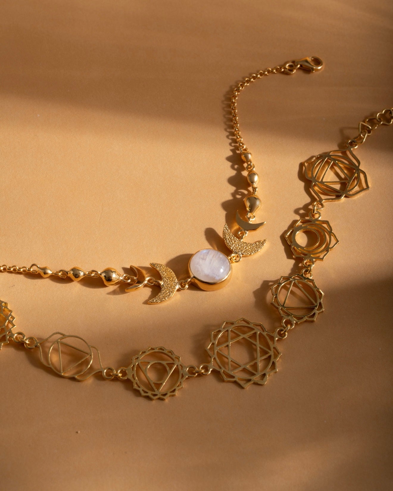 Bracelet Moonphases moonstone gold plated