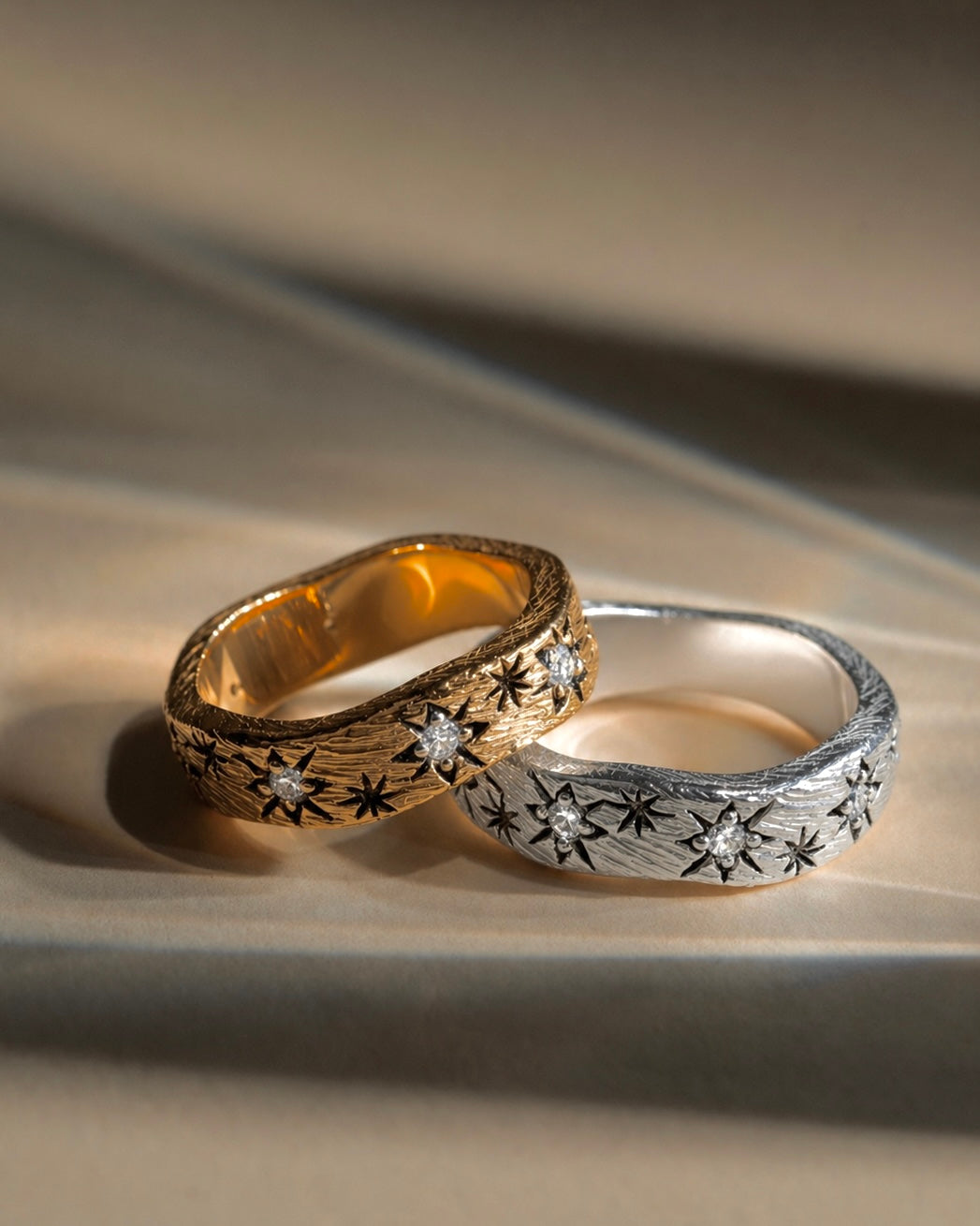 Ring Andromeda Galaxy gold plated