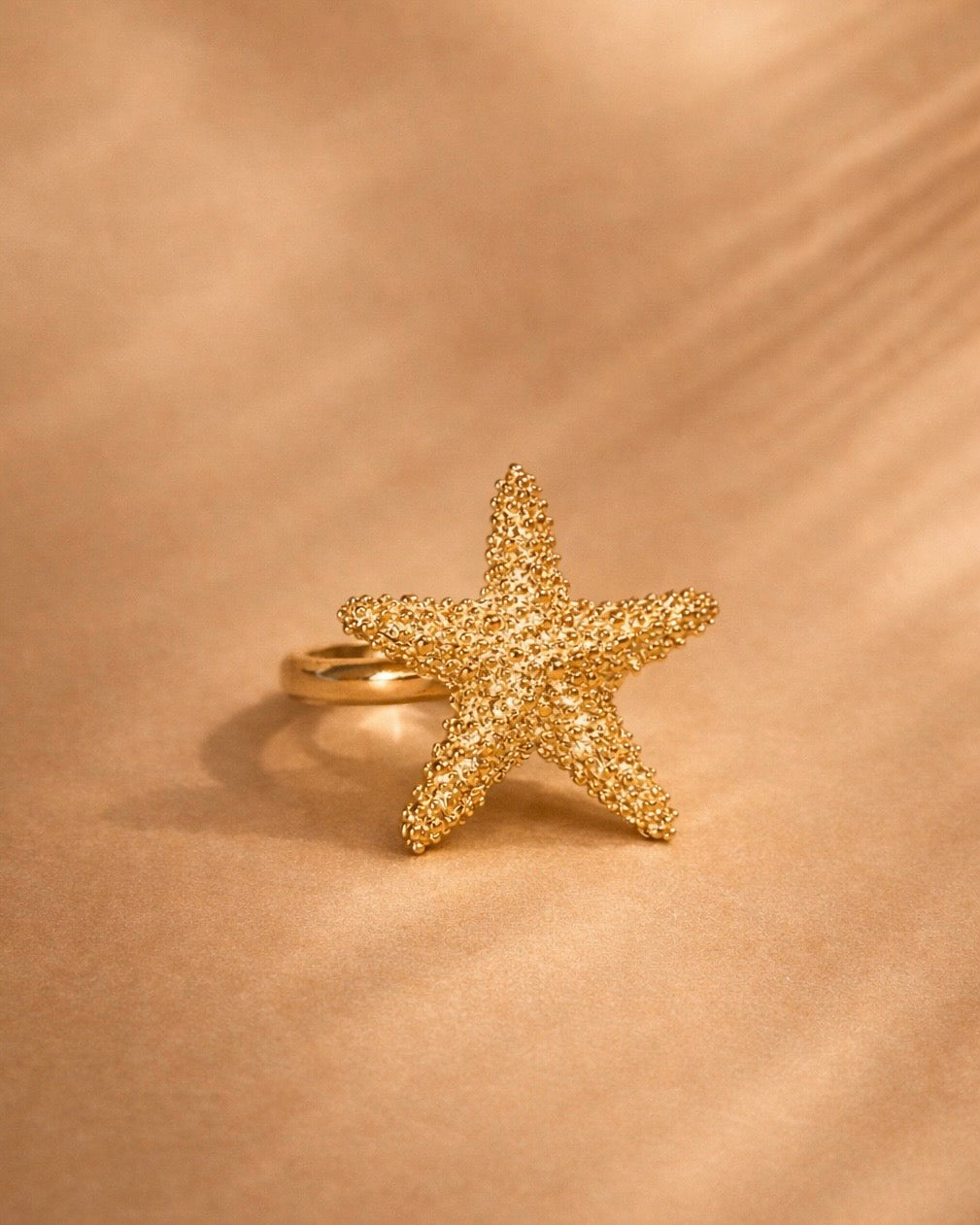 Ring Sea Star gold plated