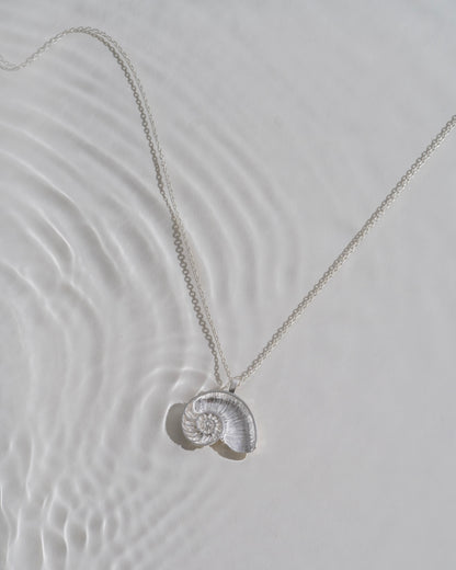 Necklace Nautilus Fibonacci Silver, handcrafted jewelry by Celestera in Bali