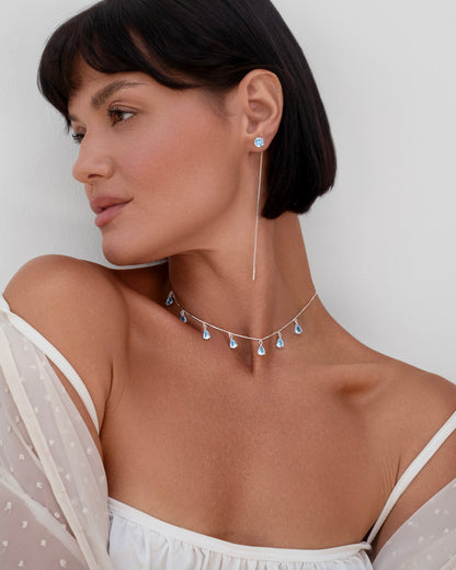 Seven Blue Topaz Necklace