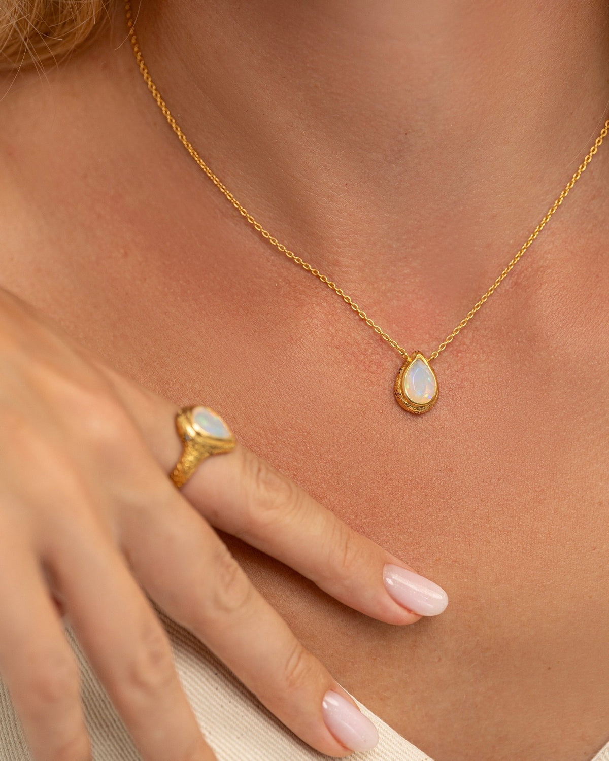 Ring Andromeda with Opal Gold plated