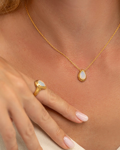 Ring Andromeda with Opal Gold plated