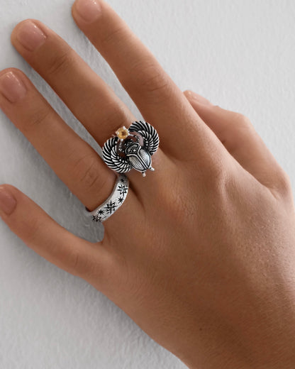 Ring Andromeda Galaxy Silver