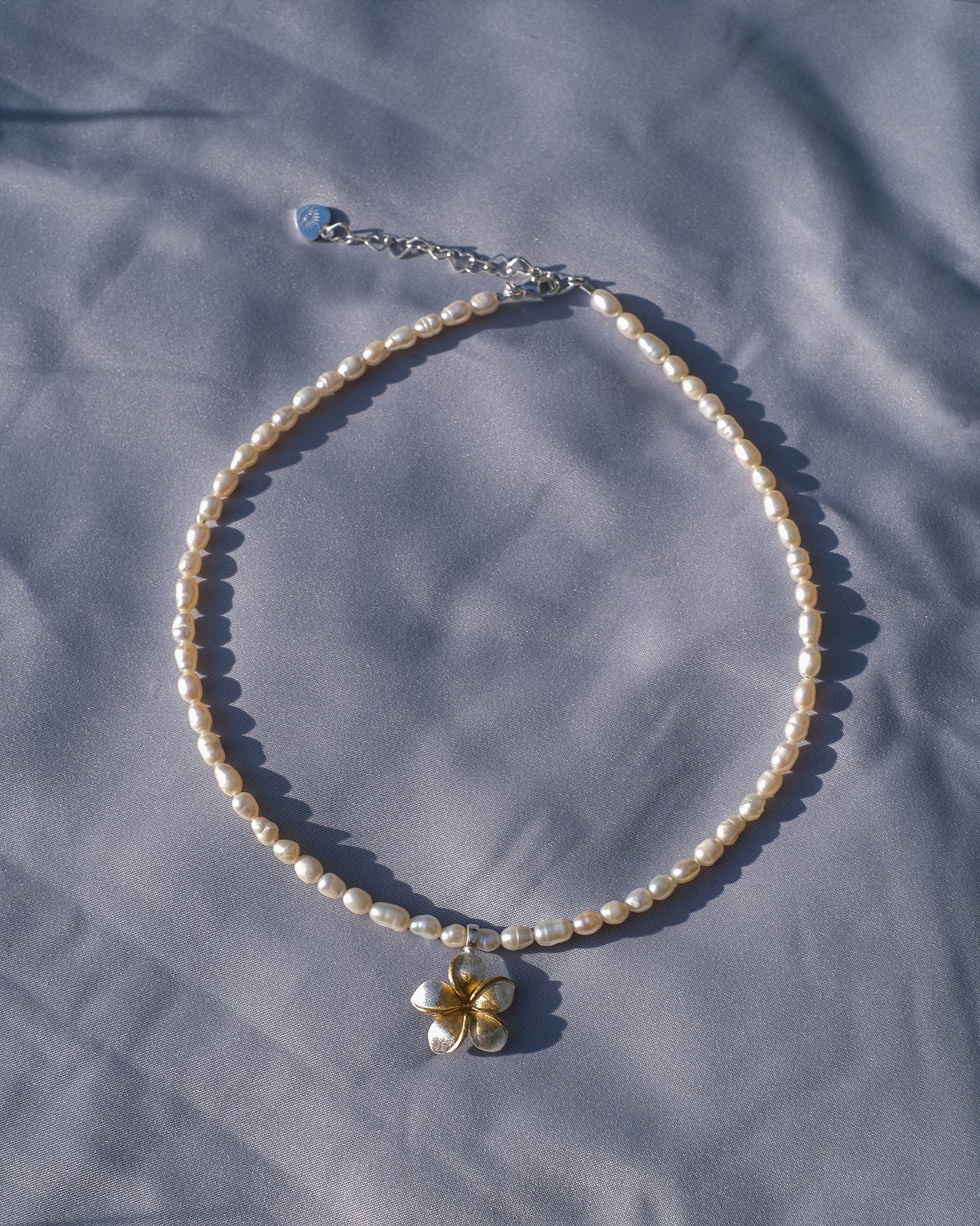 Necklace Pearl with Frangipani