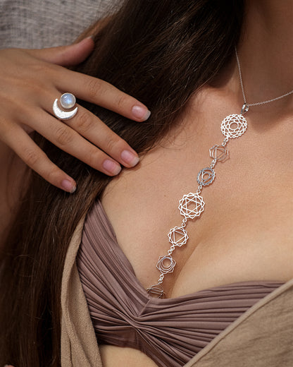 Necklace Chakras Silver