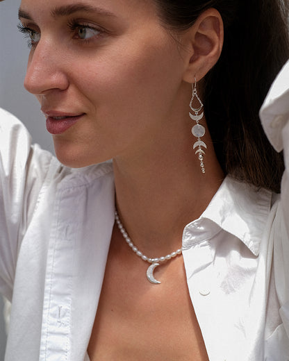 Necklace Pearl with Crescent
