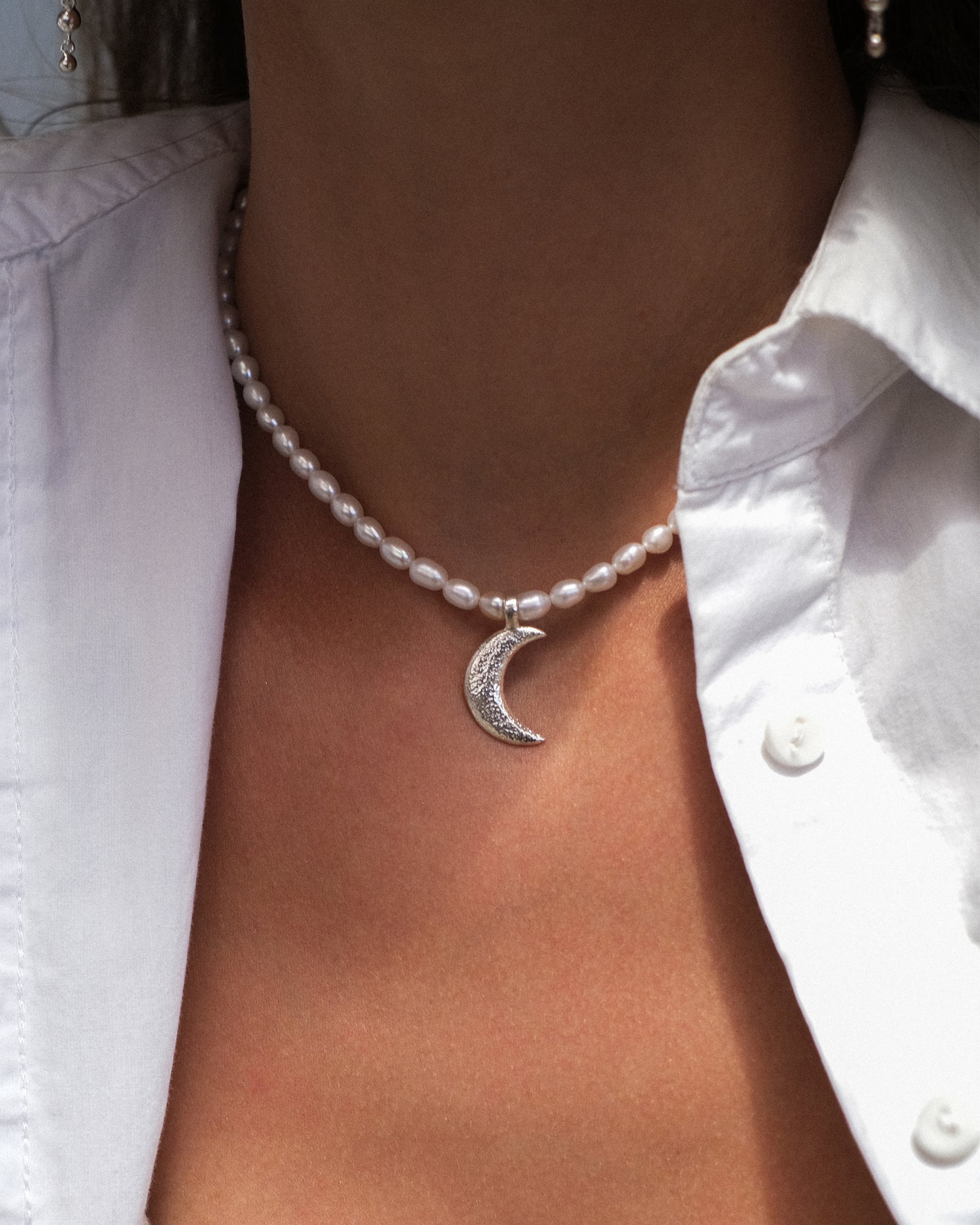 Necklace Pearl with Crescent