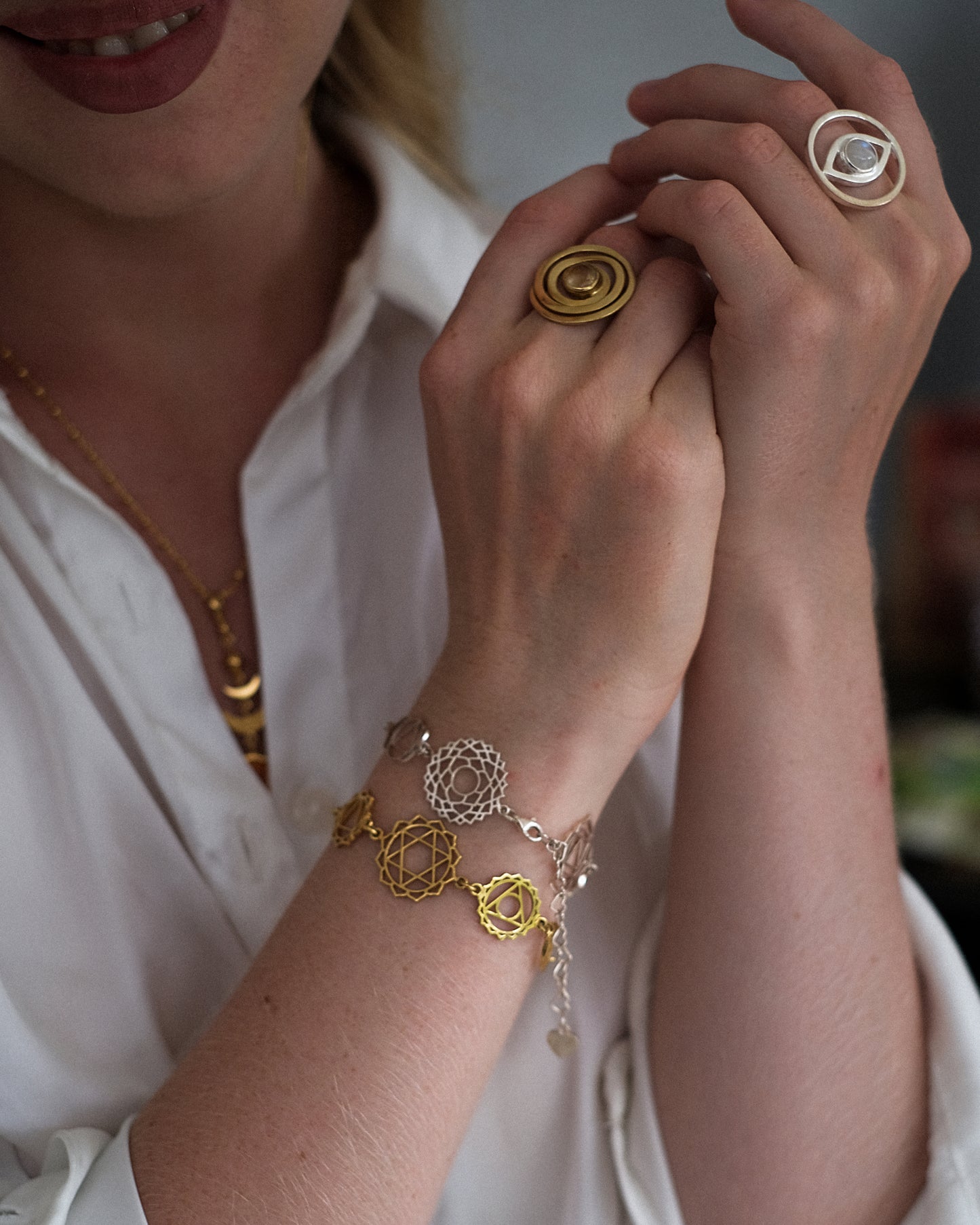 Bracelet Chakras Gold Plated