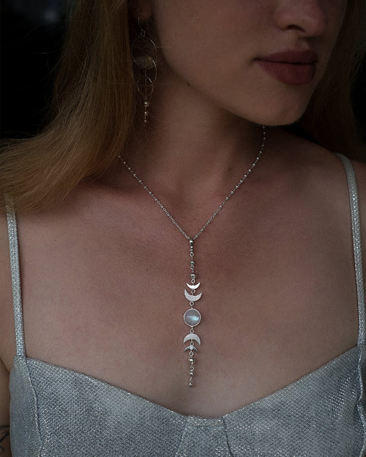 Necklace Moonphases Moonstone