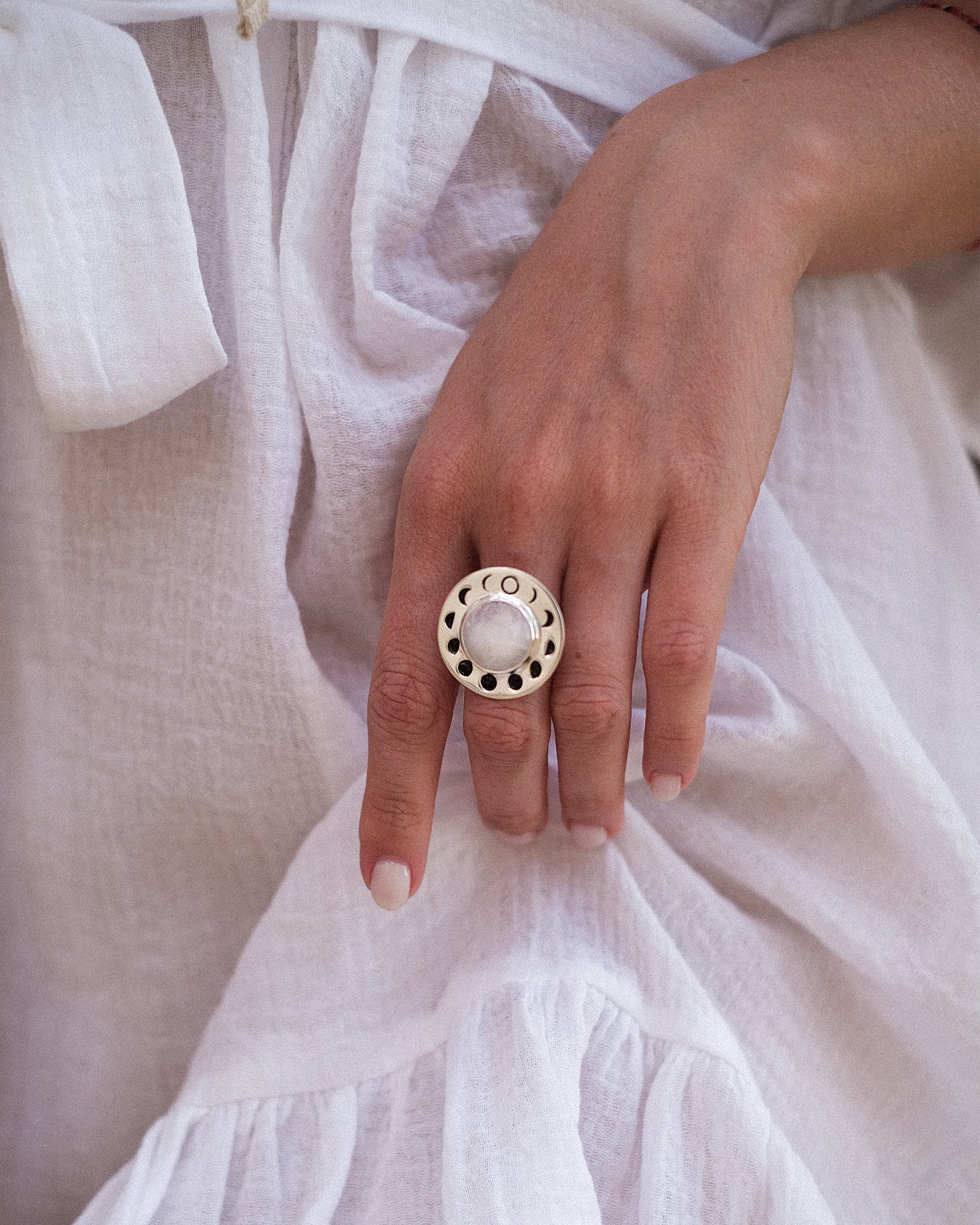 Ring Moonphases Moonstone