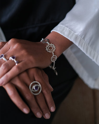 Bracelet Chakras Silver