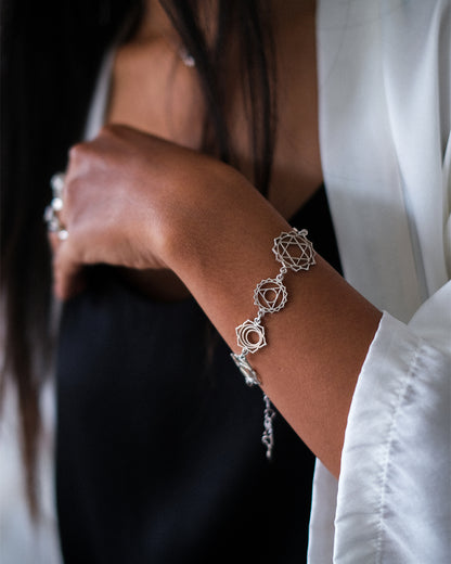 Bracelet Chakras Silver