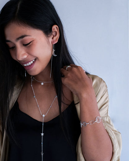 Earrings Crescents Silver
