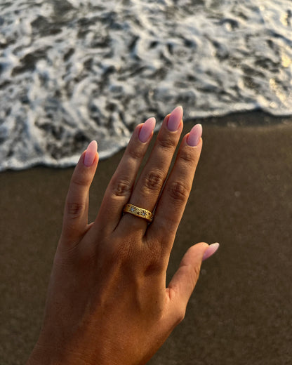 Ring Andromeda Galaxy gold plated
