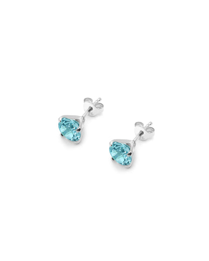Blue Topaz Chain Earrings