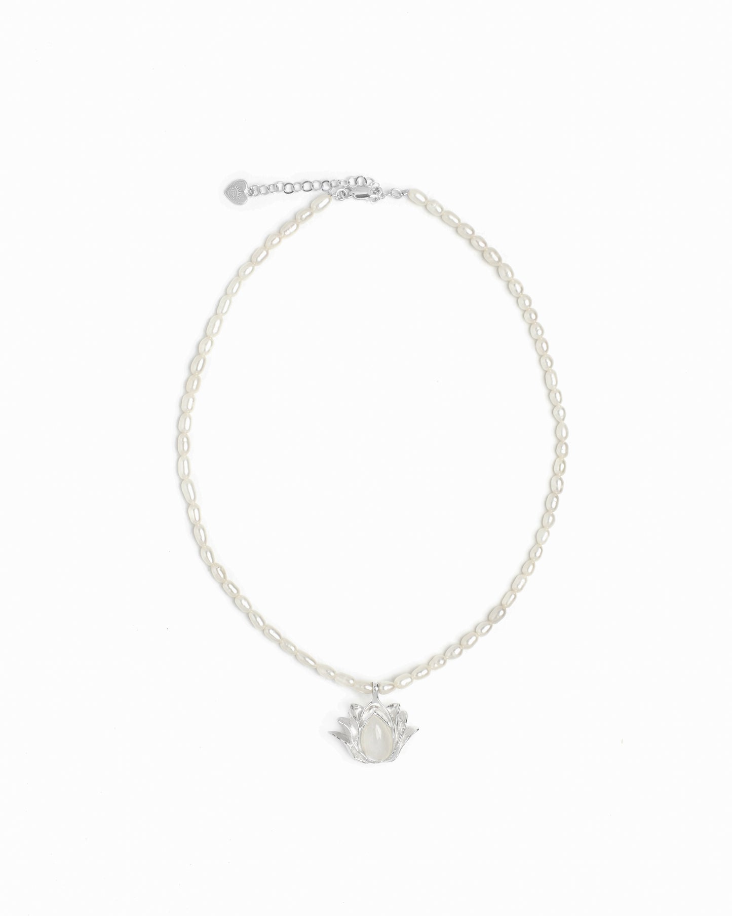 Necklace Pearl Lotus with Moonstone